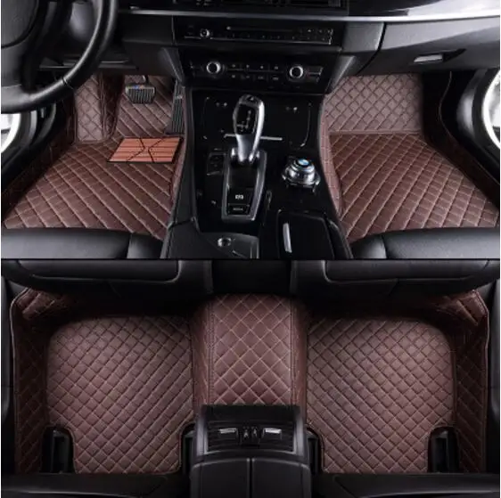 New Car Accessories Styling Custom Foot Mats 3D Luxury Leather Car Floor Mats For Toyota Fortuner 5 Seats