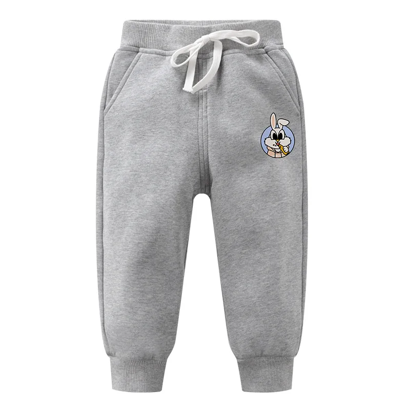 Thick Velvet Winter Crawler Girls BOY'S Cotton Trousers Children Cotton-padded Trousers Pants with Velvet Sub-Outer Wear a Gener