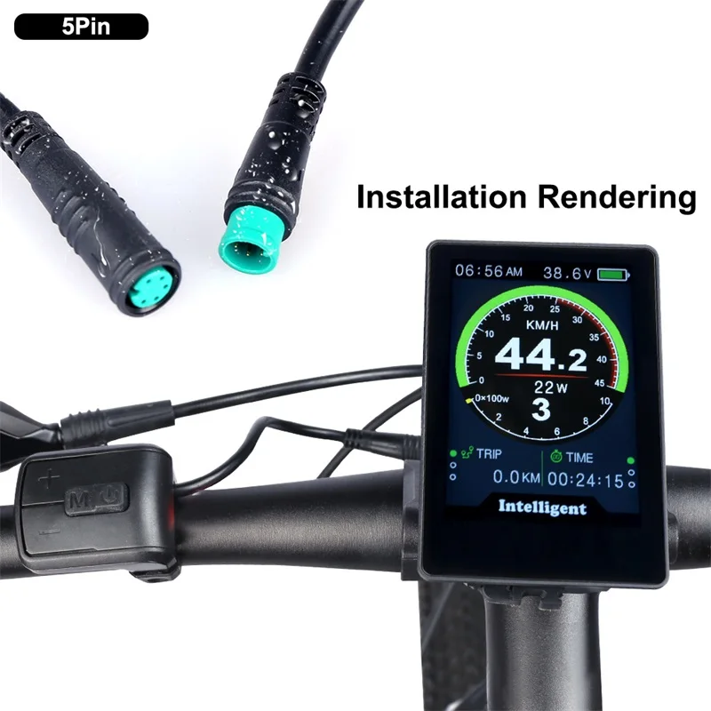 Discount Electric Bicycles intelligent 860C Display ebike LCD Control Panel Waterproof E Bike Computer for BAFANG BBS02B BBS01B BBSHD 5