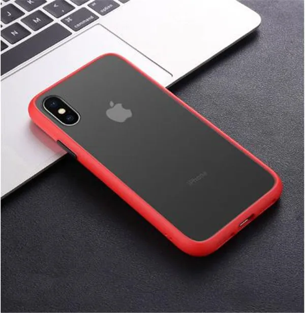Мобильный чехол для телефона матовый чехол для iPhone 11 Pro 6 6S 7 8 X XR XS Max Plus матовый чехол PC+ TPU Материал защитный комплект - Цвет: red