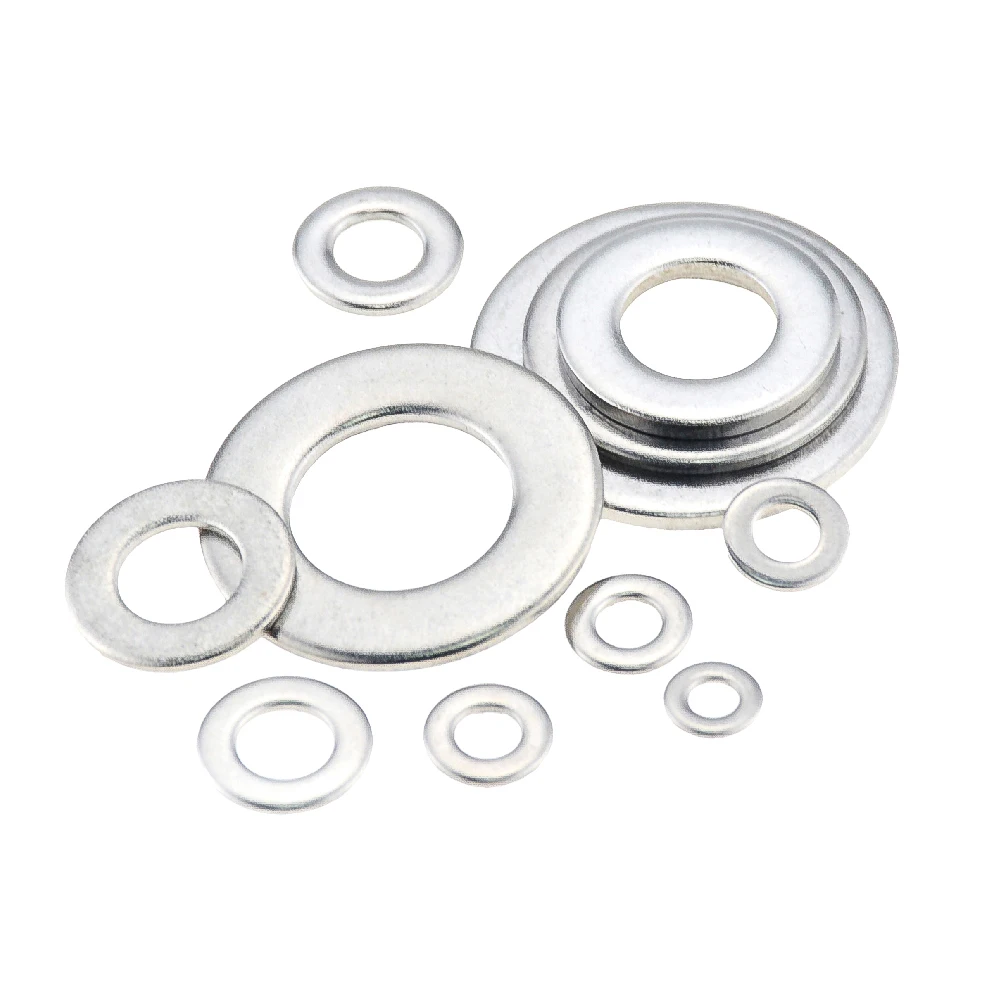M3 M4 M5 M6 M8 M10 M12 Flat Washers To Fit Metric Bolts Screws SUS201 Stainless 
