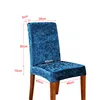 Velvet Chair Covers Solid Color Desk Seat Protector Seat Slipcovers for Hotel Banquet Wedding Universal Size housse de chaise 2
