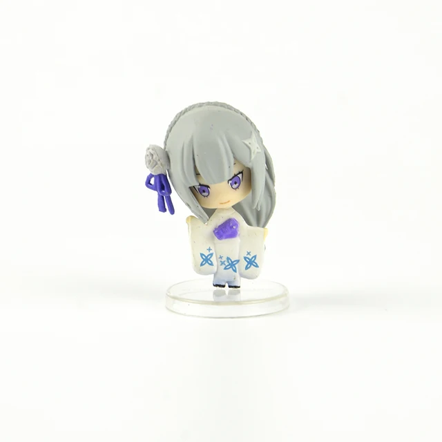 Japan capsule toys anime cute kawaii Emilia Rem Ram Beatrice Felix Argyle blind box gashapon figures desktop ornament 5