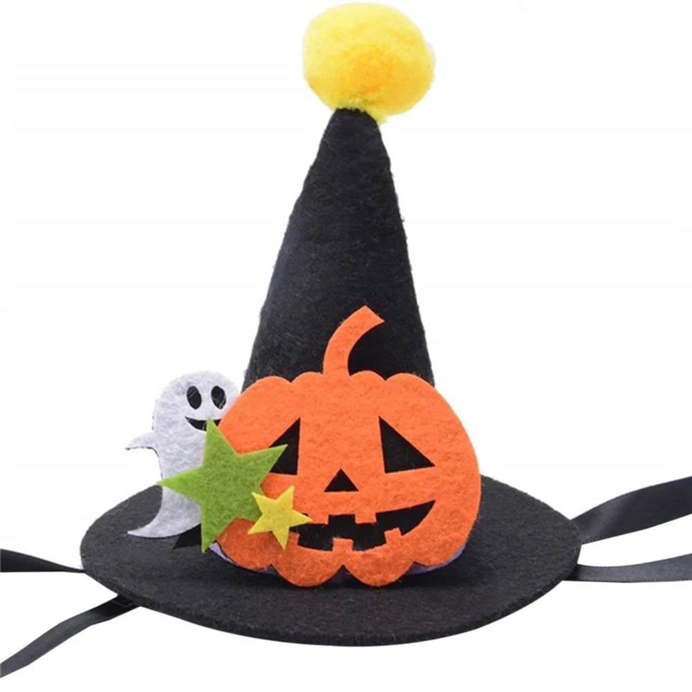 

Halloween Pet Pumpkin Headpiece Hat Puppy Clothes Party Dogs Cats Party Playing Decor Costume