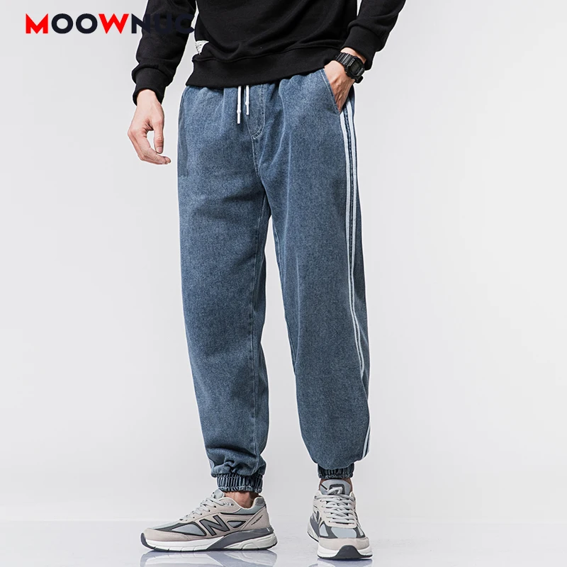 

Men's Clothes Street Dress Fashion Casual Jeans Youth Ankle-Length Pants Stripe Hombre Personality Fit Designer Trousers MOOWNUC
