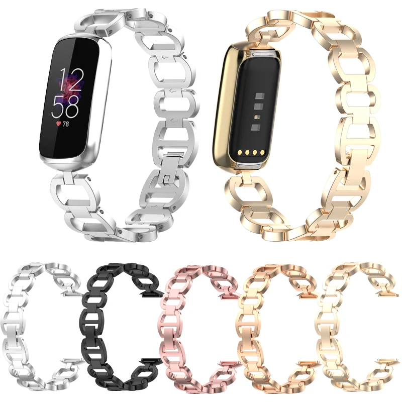 Luxury Wrist Strap For Fitbit Luxe Bracelet Smartwatch Metal Stainless Steel Band luxe Special Edition Correa Belt |