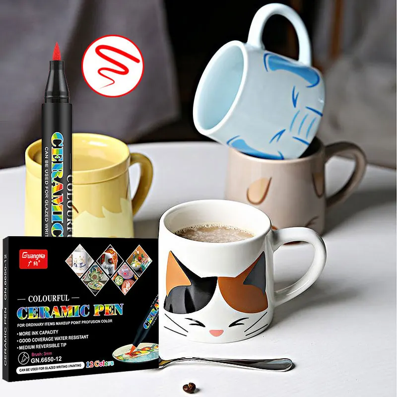 1224ColorsHighTemperatureOvenBakedCeramicMarkerPenSetExtra