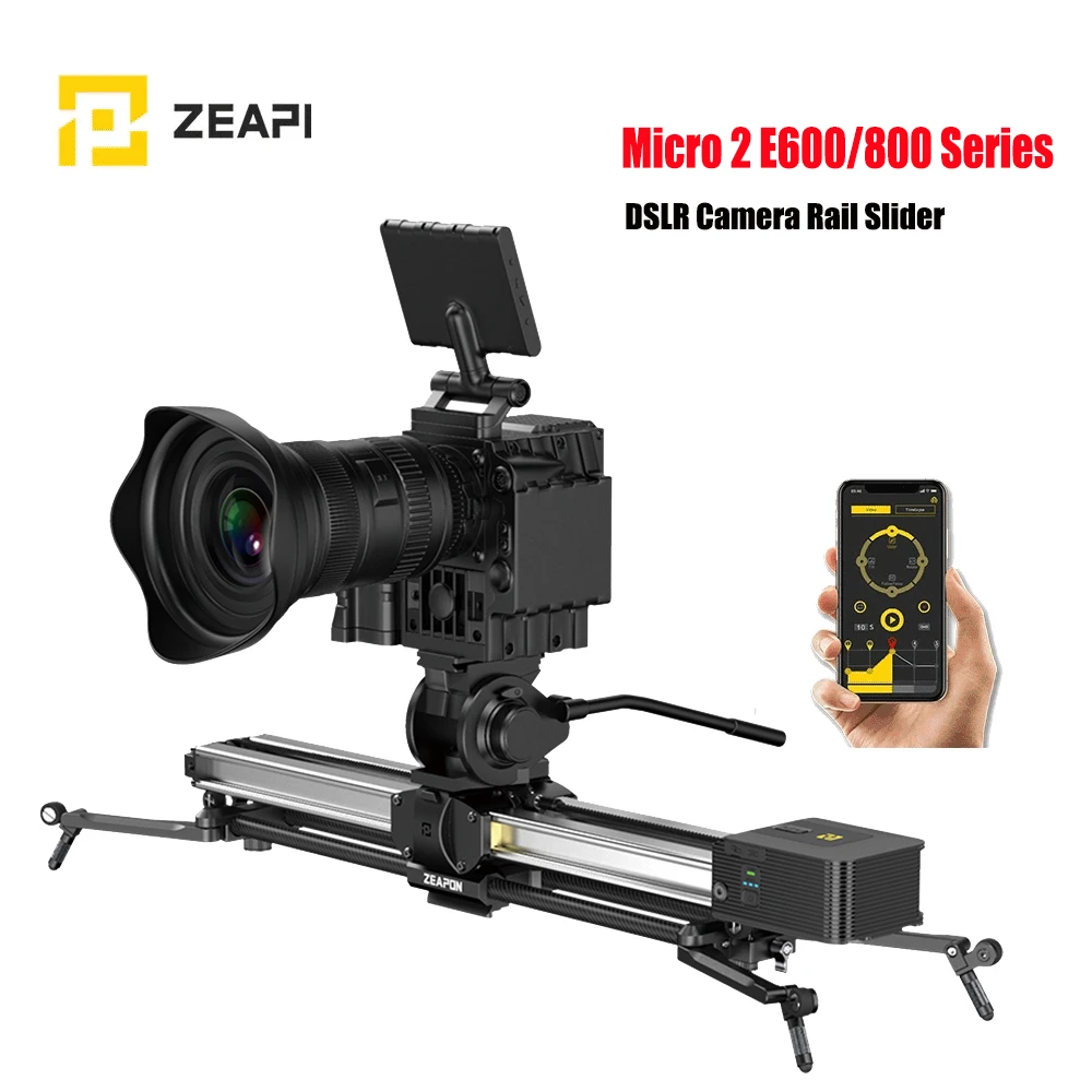 ZEAPON Micro 2 E600 E800 M600 M800 Motorized Slider DSLR Camera Video  Double Distance Portable Motor Macro Track Slider