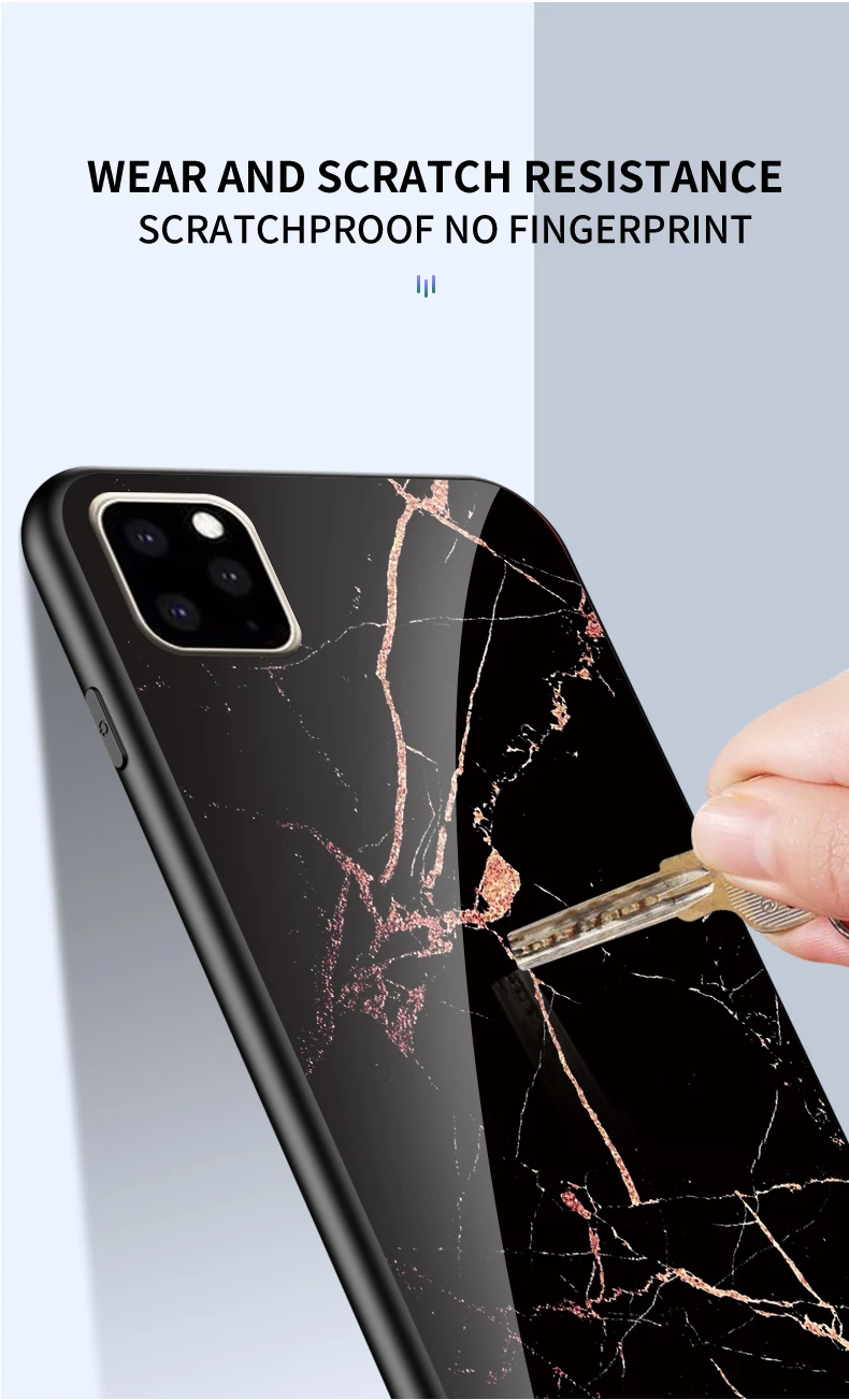 Чехол для телефона iphone 11 pro max Роскошный Мраморный чехол из закаленного стекла для Apple iphone Xi Max XIR 5,8 6,1 6,5 дюйма Funda