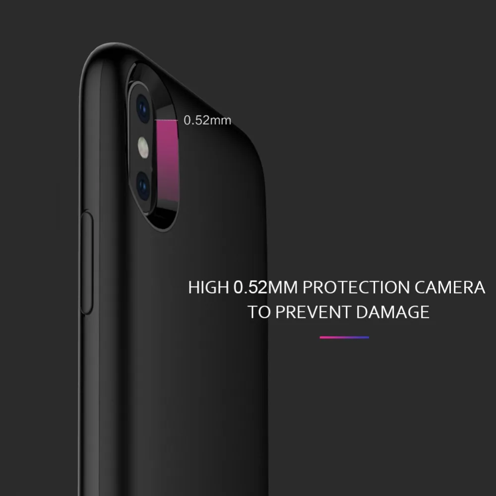 3800 мАч батарея зарядное устройство чехол для iPhone X xs power Bank зарядный Чехол Ультра тонкая резервная копия зарядного банка зарядное устройство чехол