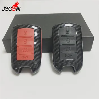 

Smart Remote Fob Key Case Shell Cover Carbon Fiber Look For KIA K9 Cadenza K7 Smart Remote Key Jacket Case Car-styling Cover