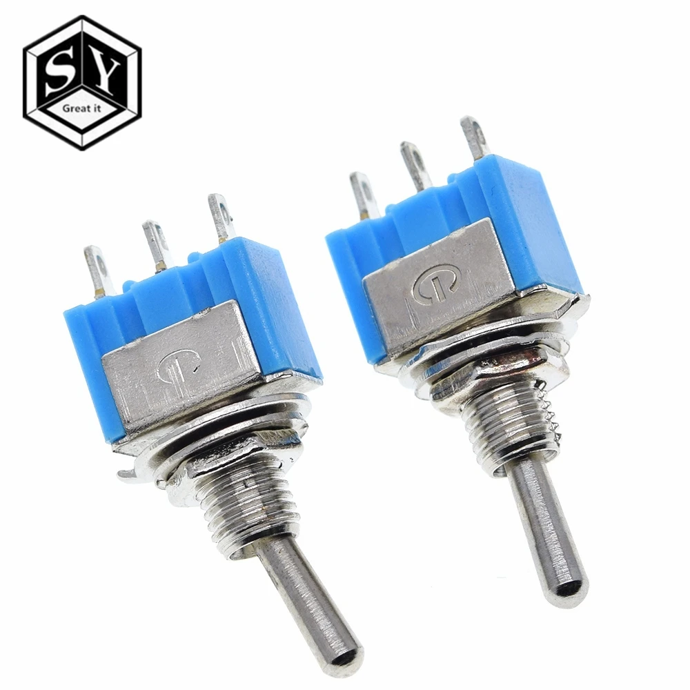 5 pces diy toggle switch on off/on off 3pin 3 posição travamento MTS ...