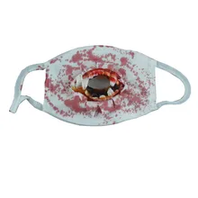 Для лица, с изображением губ маска Творческий страшная маска на Хэллоуин маска для лица Уход за кожей лица нарядное зубы зомби кровавый ужасающие подарок K923