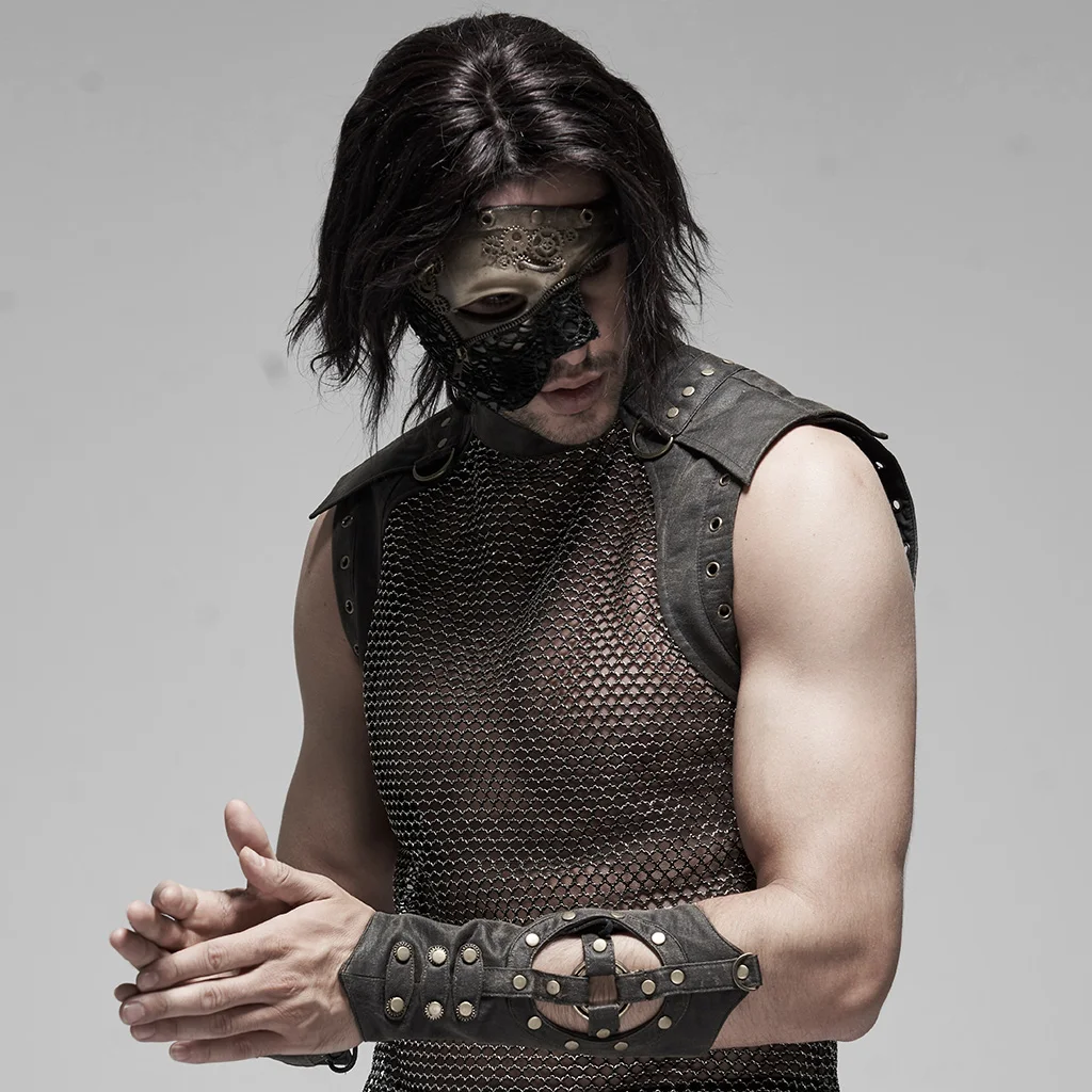 Перчатки мужские с вырезами в стиле стимпанк|Мужские перчатки| |