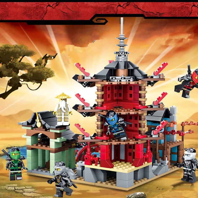 US $14.07 737pcs Ninja Temple Educational Toys For Children Compatible lepining Ninjagoed Building Block Sets