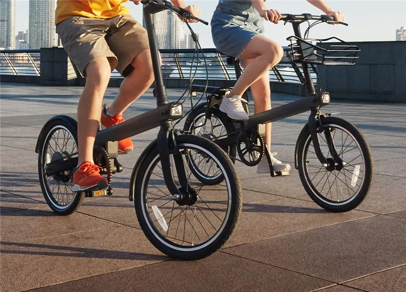 20 дюймов MI QICYCLE Электрический ebike 36 В литиевая батарея Скрытая рама максимальный диапазон 40 км 25 км/ч подвижный электрический велосипед