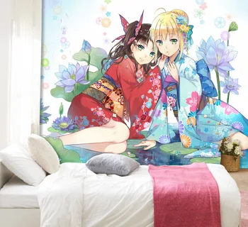 

[Self-Adhesive] 3D Fate Stay Night 878 Japan Anime Wall Paper mural Wall Print Decal Wall Murals Belly