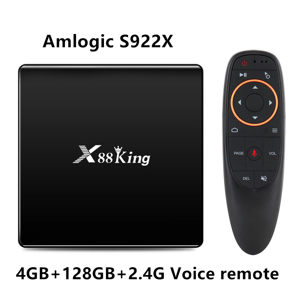 X88 King and G10S X88 King 4 ГБ 128G Amlogic S922X четырехъядерный Android 9,0 tv BOX 5G двойной Wifi BT5.0 1000M USB3.0 4K H.265 Smart Android tv BOX - Цвет: X88 King and G10S