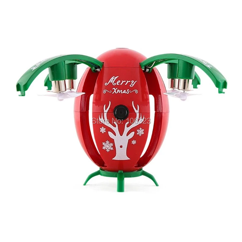 RC Fly светодиодный мигающий рождественский подарок, X-Mas Egg Drone g-сенсор дистанционного управления, Wifi 720P HD аэрофотосъемка самолет Квадрокоптер игрушка