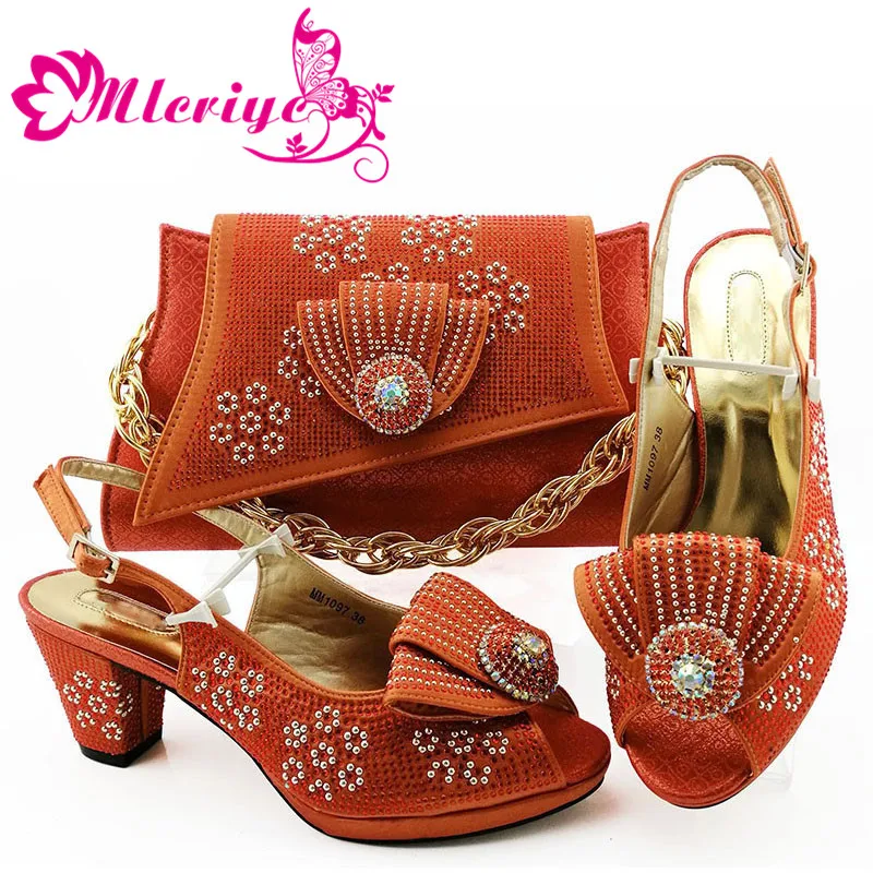 

Italian Design Ladies Shoe and Bag Set Mathing Shoes and Bags for African Party Nigerian New Shoes and Bag Set
