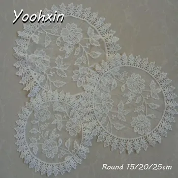 

HOT round Lace Embroidery drink table place mat Christmas pad Cloth coffee placemat cup mug tea coaster dining doily kitchen