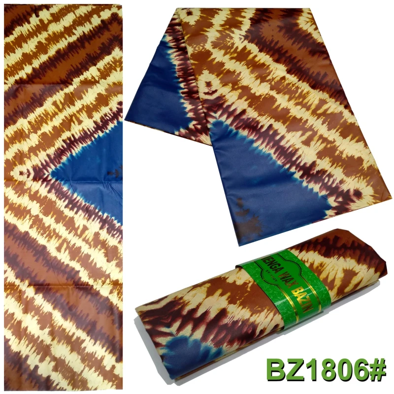 Африканская ткань bazin riche getzner guinea brocade Ткань bazin riche ткань Гана Воск Принт Ткань 6 ярдов/setLHW-1 - Цвет: as picture