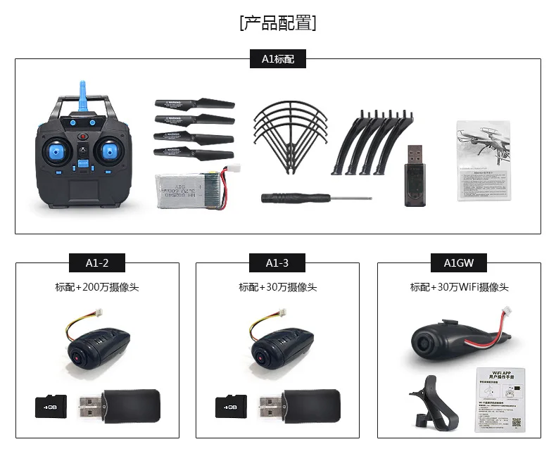 Jjrc-a1 High-definition Aerial Photography Quadcopter Charging Children Drop-resistant Toy Boy Remote-controlled Unmanned Vehicl