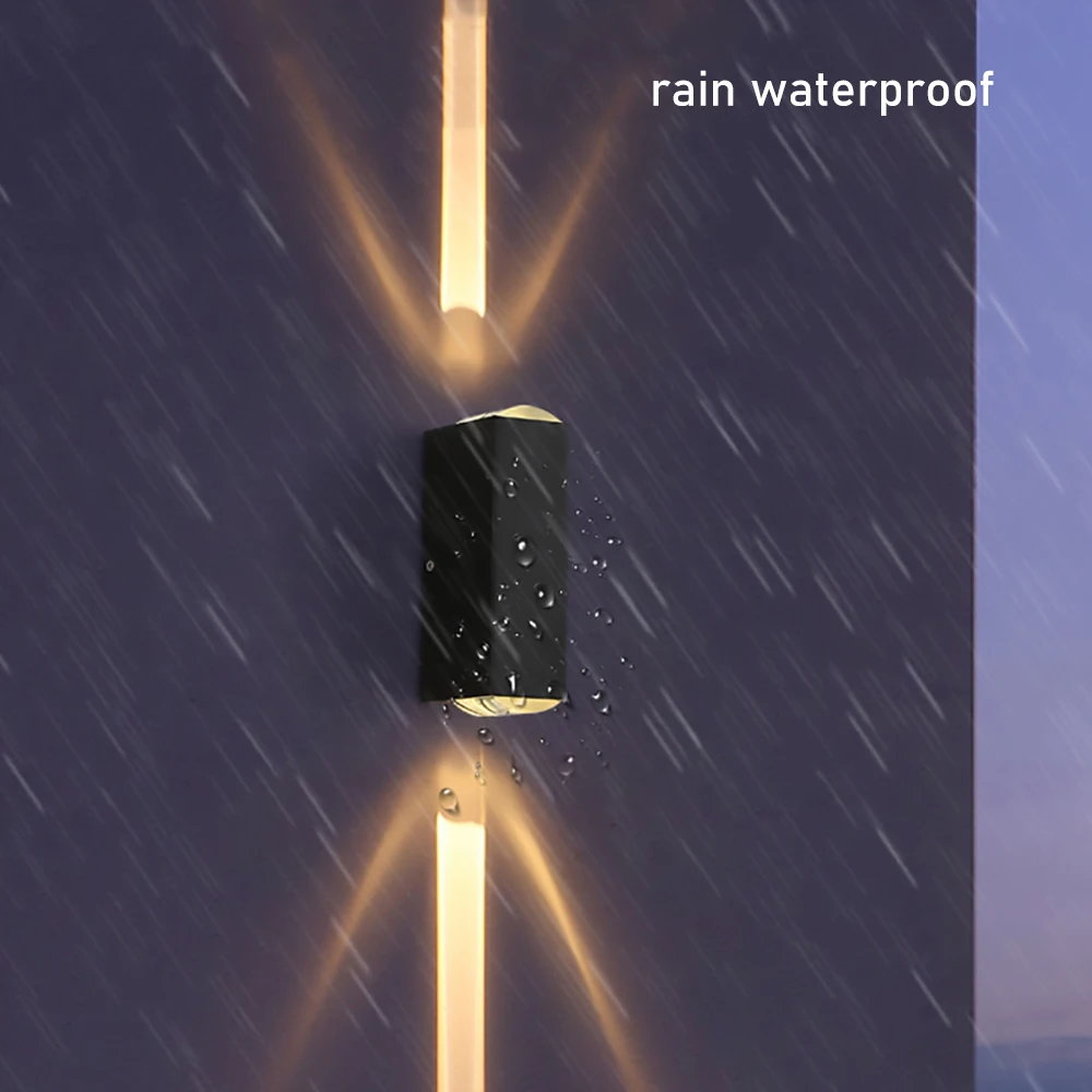 IP67 Waterproof Outdoor Wall Lamp Spot Len Up Down Emitting LED Wall Lights Metal Boby Surface Mounted Lampadas