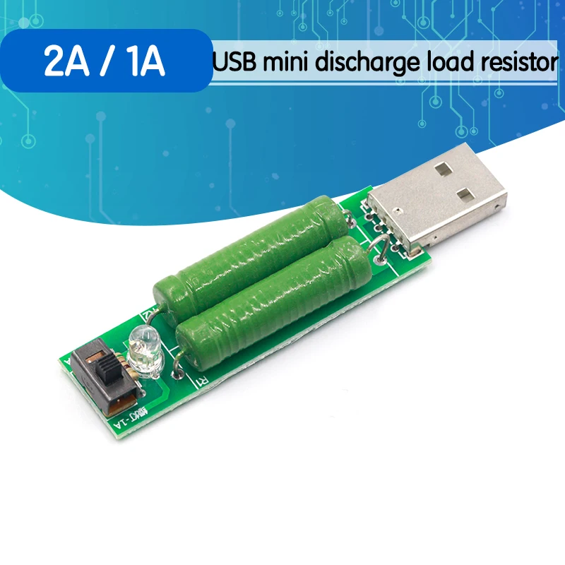 USB порт мини разрядный резистор цифровой измеритель напряжения тока тестер 2а/1А с
