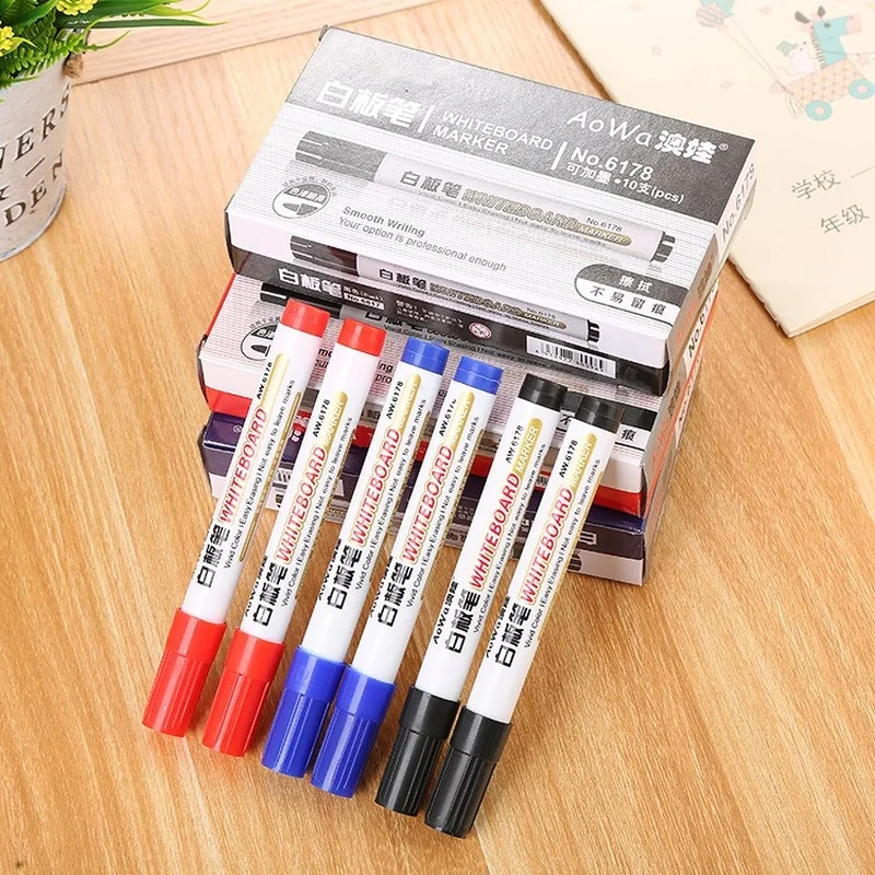 

3PCS/Lot 3 Colors Erasable Whiteboard Marker Pen Environment Friendly Marker Office School Home Drop Shipping
