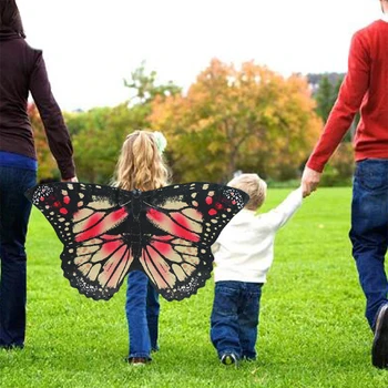 

Creative Children's Fantasy Satin Butterfly Cloak Comfortable Soft Birthday Party Clothing Accessories