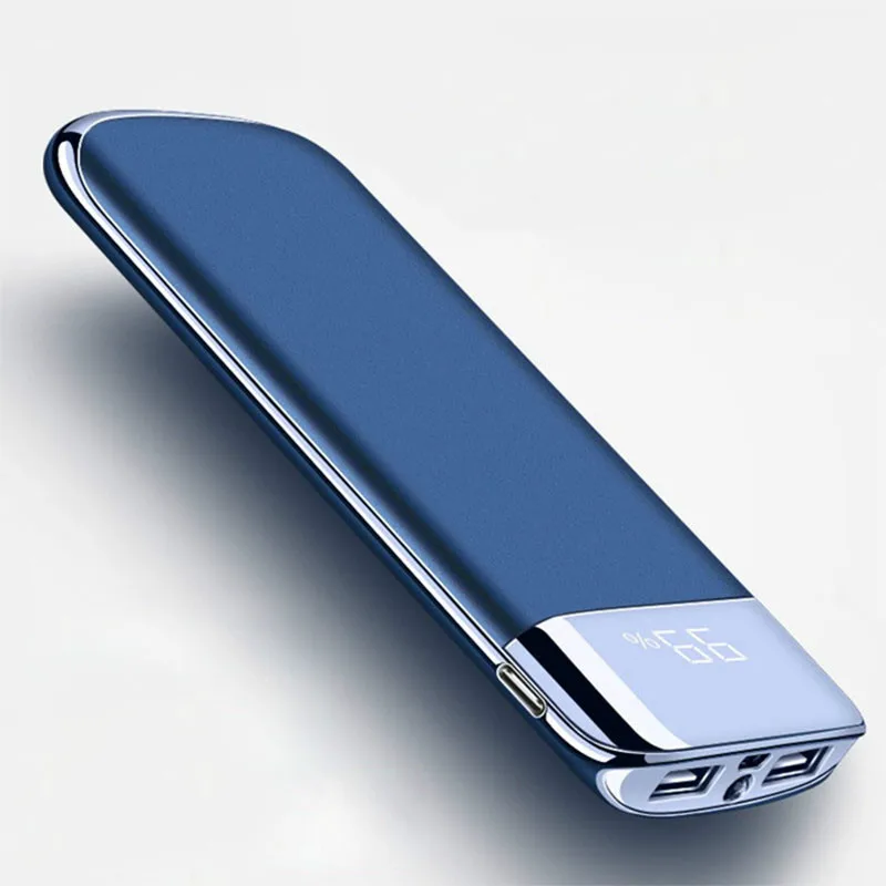 

30000mah Power Bank External Battery PoverBank 2 USB LED Powerbank Portable Mobile phone Charger For Xiaomi Samsung iphone 8 XS