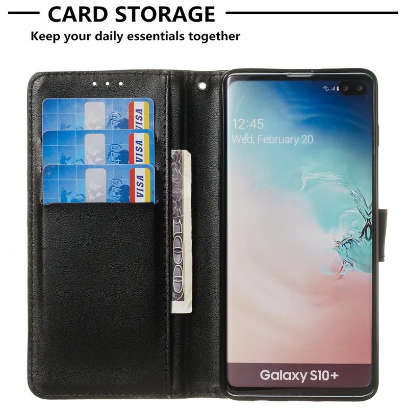 Кожаный флип-чехол для Smasung Galaxy S10 5G S10e S9 S8 плюс A70 A50 A40 A30 A20 A10 A6 A7 A8 M30 M20 M10 S7 S6 край S5 чехол