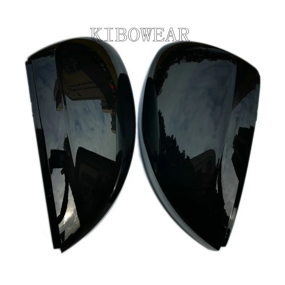 Coppia di calotte per specchietti retrovisori laterali per VW Tiguan Allspace L MK2 2017 2018 sostituzione 2019 2020 (nero perla lucido)_voghion.com