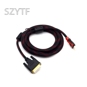 

Audio Video Cables Fast Turn DVI 24+1 Pin Adapter Gold Plated Male to Male 1080P HD HDTV HD 3m for PC XBOX raspberry
