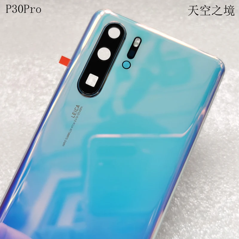 Для huawei P30 Pro Задняя крышка батареи задняя крышка корпуса дверная камера стеклянная рамка объектива для huawei P30 Pro запасные части
