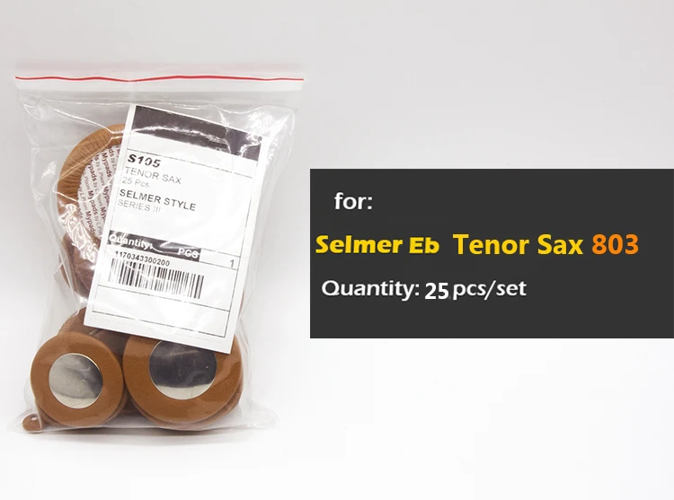 1 Набор итальянские оригинальные колодки для саксофона для SELMER Sax 802 803 саксофоны подушечки из козьей кожи подушечки для selmer Саксофон альт тенор саксофон - Цвет: for SELMER Tenor 803