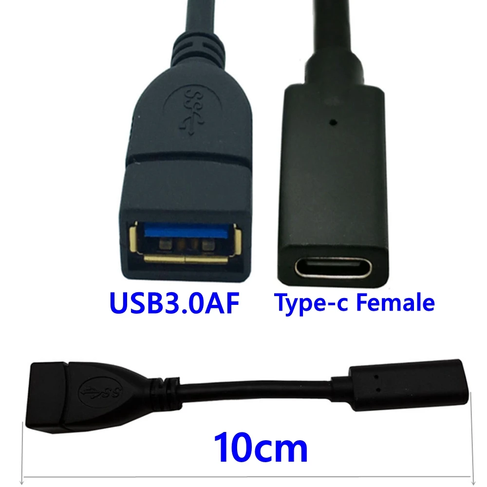 Высота каблука 10 см кабель с разъемом USB типа C OTG женский 3 0 Женский USB-C Type-C адаптер