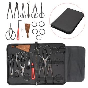 

10Pcs Bonsai Pruning Tool Set Carbon Steel Extensive Multifunctional Cutter Scissors Shear Kit With Nylon Case For Garden Tools