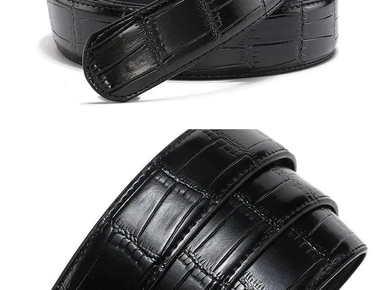 Deepeel 1 шт. 3.3cm-3,7 cm* 105-150cm Мужская пряжка Автоматическая пряжка гладкая Пряжка ремень тело Крокодил шаблон Безголовый BeltYK723