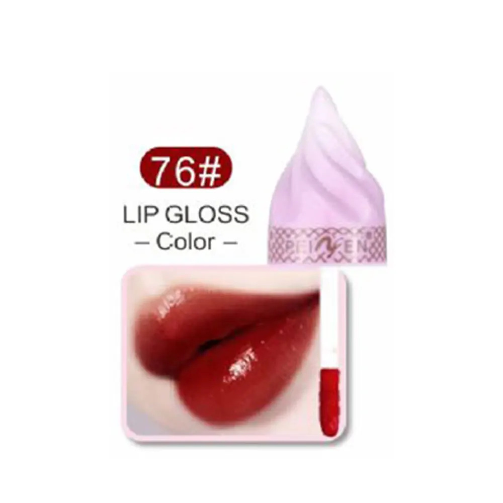 6 Ice Cream Lip Gloss Waterproof Long Lasting Makeup Liquid Lipstick Lip Tint Makeup Cosmetic Professional Hydrating Moisturizing - Цвет: 6
