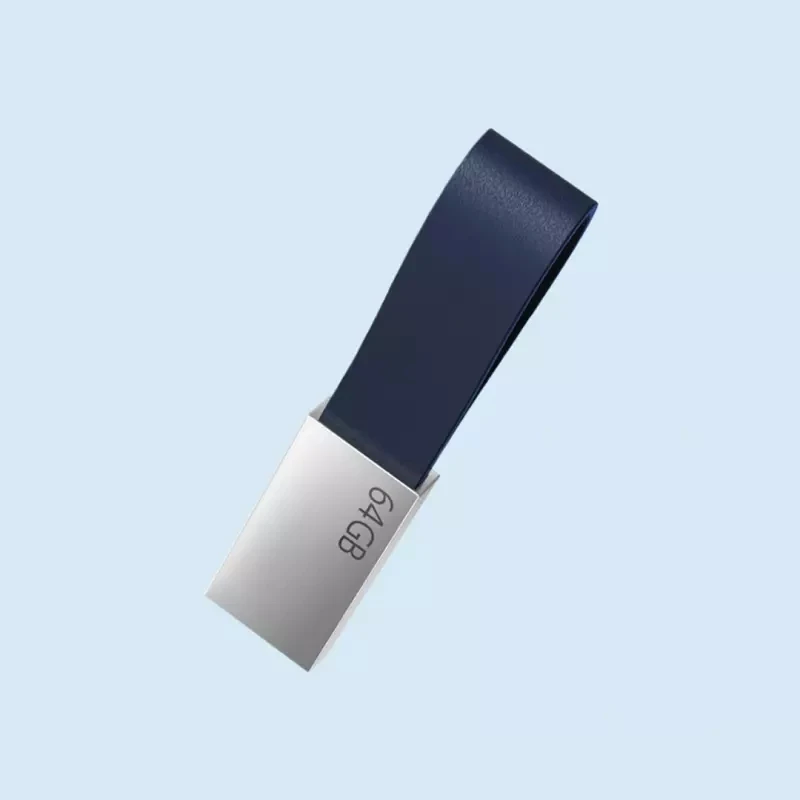 Синий Xiaomi Mijia U диск 64GB USB3.0 Высокоскоростная передача компактный размер ремешок дизайн легко носить с собой металлический корпус - Цвет: Синий