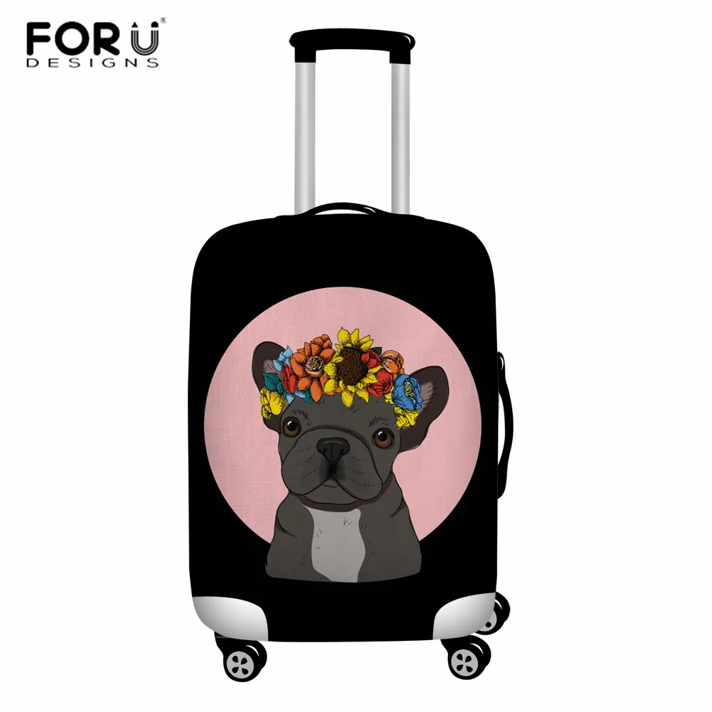 FORUDESIGNS/защитный чехол для чемодана с французским бульдогом и принтом милой собаки, аксессуары для путешествий, эластичный чехол для багажа с защитой от пыли - Цвет: YY2073