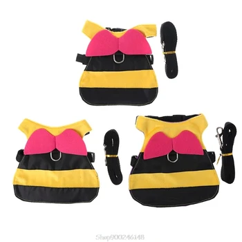 

Cute Bee Shape Rabbit Vest Harness Small Pet Hamster Cat Harness Leash Strap S22 20 Dropship