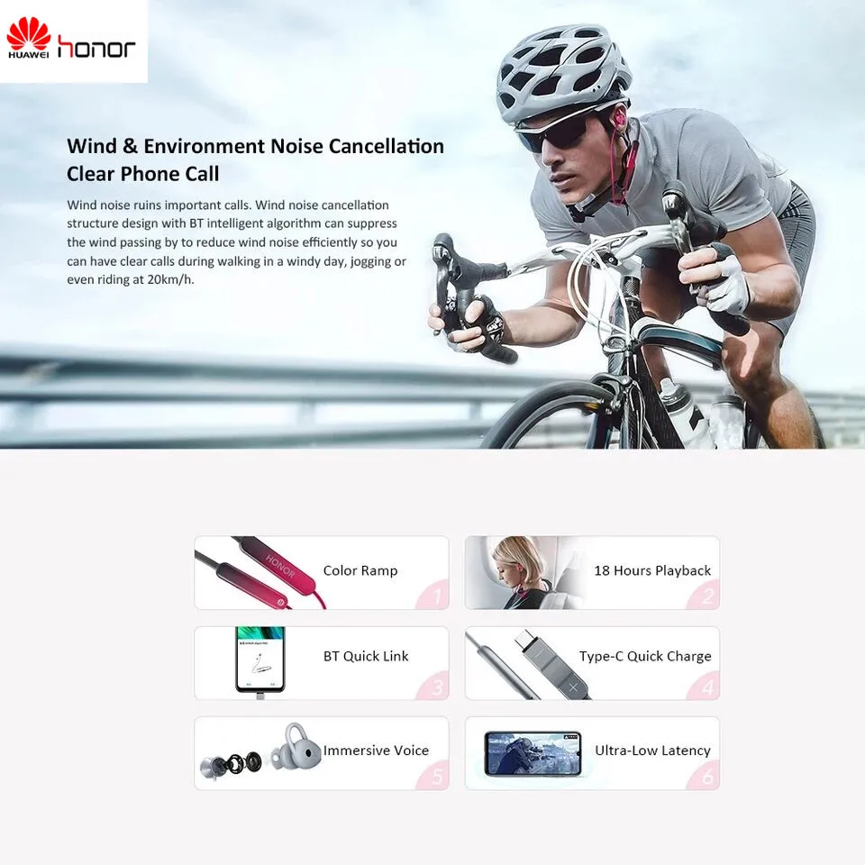 Huawei/honor xSport pro bluetooth беспроводные наушники AM66 универсальные для android/apple