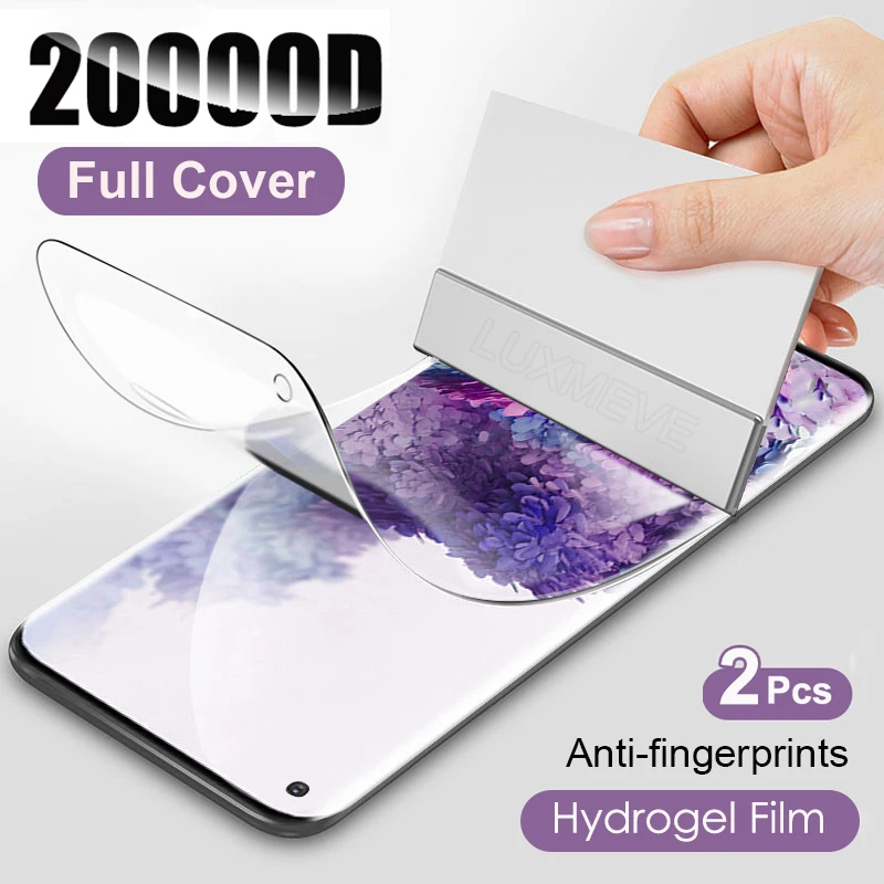 2Pcs hidrogel de película para Samsung Galaxy A51 A71 A50 A70 A31 M31 Protector de pantalla para Samsung A01 A10 A20 A40 A5 2017 A6 A7 A8 2018