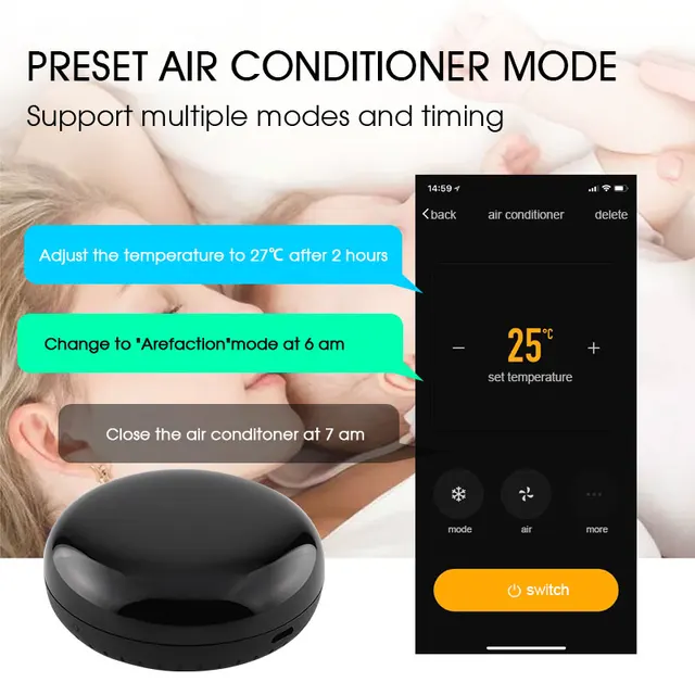 WiFi IR Remote Control for Air Conditioner TV Smart Home Infrared Universal Remote Controller For Alexa Google 4