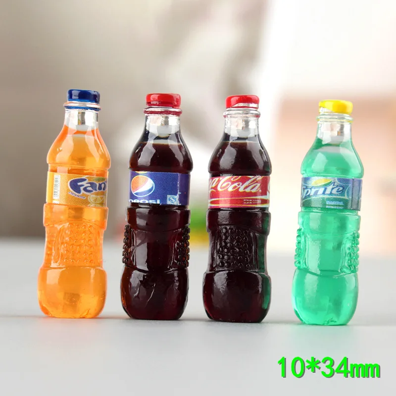 Eardrop drink soda bottle DIY handwork pendant material resin beverage juice key chain women accessories | Украшения и аксессуары