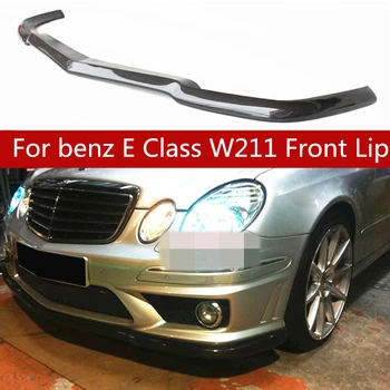 

AMG Style Real carbon front bumper body diffuser lip spoiler for benz E Class W211 car front spoiler splitter lip 2007-2009