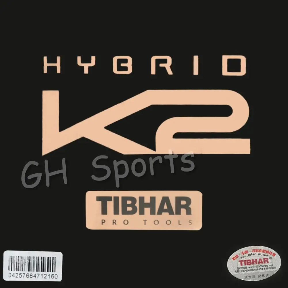 TIBHAR HYBRID K2 (липкая Резина + немецкая жесткая губка скорость и вращение) для